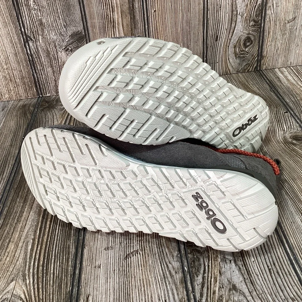 Oboz Womens Lena Mid Hiking Boots Stretch Knit Lace Up Shoes Gray Size 9.5 NEW